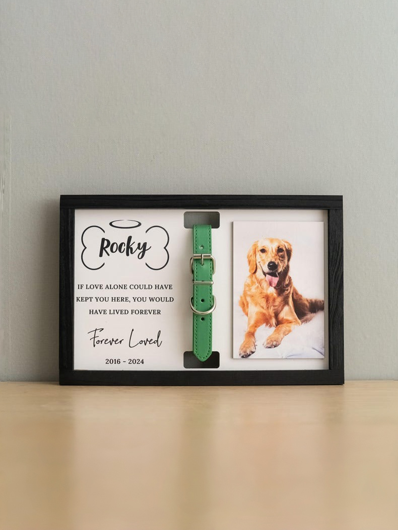 Personalized Wooden Pet Memorial Photo Frame